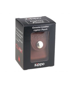 Чехол для зажигалки Zippo LPCB из кожи, с клипом, коричневый