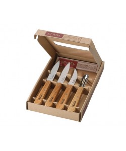 Набор кухонных ножей Opinel Les Essentiels №112/113/114/115 (4 шт.) нерж. сталь, рукоять бук