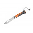 Нож складной Opinel Specialists Outdoor №08, 8,5 см, рукоять пластик, свисток, оранжевый - фото № 1