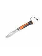 Нож складной Opinel Specialists Outdoor №08, 8,5 см, рукоять пластик, свисток, оранжевый