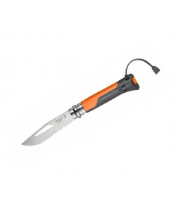 Нож складной Opinel Specialists Outdoor №08, 8,5 см, рукоять пластик, свисток, оранжевый