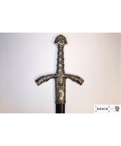 Меч Ричарда Львиное Сердце, в черных ножнах, никель (XII век) DE-4125-NQ