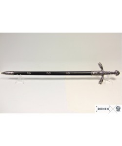 Меч Ричарда Львиное Сердце, в черных ножнах, никель (XII век) DE-4125-NQ