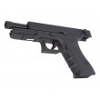 Страйкбольный пистолет KJW KP-18 Glock G18 TBC CO₂ Black, удлин. ствол - фото № 5
