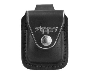 Чехол для зажигалки Zippo LPLBK из кожи, с петлей, черный