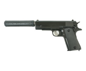 Страйкбольный пистолет Shantou Super Force G.18.6 (Colt 1911, с глушителем)