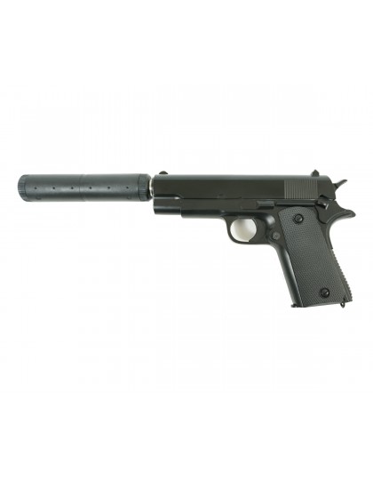 Страйкбольный пистолет Shantou Super Force G.18.6 (Colt 1911, с глушителем)
