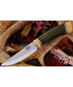 Нож Bark River Scandi Green Linen Micarta Ivory