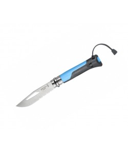 Нож складной Opinel Specialists Outdoor №08, 8,5 см, рукоять пластик, свисток, синий