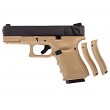 Страйкбольный пистолет WE Glock-23 Gen.4 Tan, сменные накладки (WE-G004B-TN) - фото № 1
