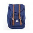Рюкзак Herschel Little America Backpack 17L, синий с коричневыми пряжками - фото № 1