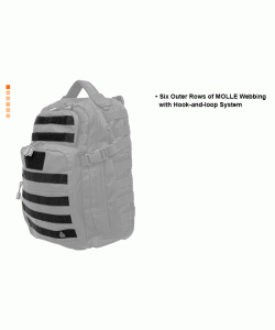 Рюкзак тактический UTG 1-Day Black, внешние карманы, 43x28x19 см (PVC-P124B)