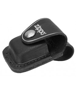 Чехол для зажигалки Zippo LPLBK из кожи, с петлей, черный