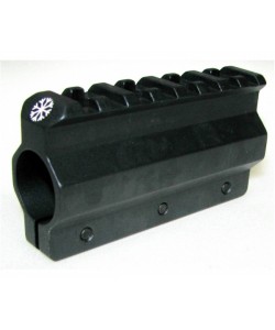 Кронштейн «ГУСЕНИЦА» Picatinny, тип ВЕПРЬ-12/САЙГА-12  для крепления на стволе перед газ-блоком, высокая