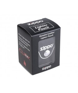 Чехол для зажигалки Zippo LPLBK из кожи, с петлей, черный