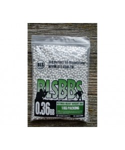 Шары для страйкбола BLS 0,36 г, 2700 штук (1 кг, белые) 1KG-P36