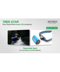 Налобный фонарь NexTORCH TREK-STAR, 220 лм белый+ 2 лм красный, 5 режимов