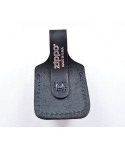 Чехол для зажигалки Zippo LPTBK из кожи, с петлей, черный