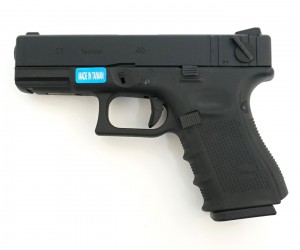 Страйкбольный пистолет WE Glock-23 Gen.4, сменные накладки (WE-G004B-BK)