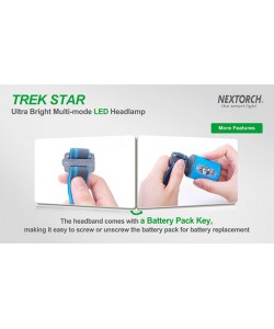 Налобный фонарь NexTORCH TREK-STAR, 220 лм белый+ 2 лм красный, 5 режимов