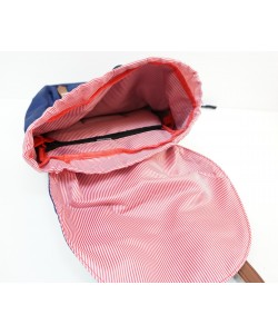 Рюкзак Herschel Little America Backpack 17L, синий с коричневыми пряжками