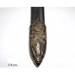 Меч рыцаря Тамплиера в черных ножнах, черный металл (XII век) DE-4163-N - фото № 7
