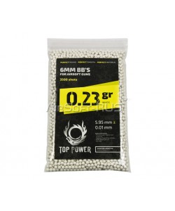 Шары для страйкбола Top Power Precision BB 0,23 г, 3500 штук (C523)