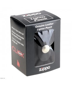 Чехол для зажигалки Zippo LPTBK из кожи, с петлей, черный