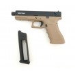Страйкбольный пистолет KJW KP-18 Glock G18 TBC CO₂ Tan, удлин. ствол - фото № 4