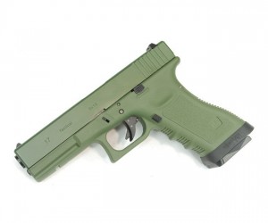 Страйкбольный пистолет WE Glock-17 Gen.3 Olive (WE-G001A-OD)