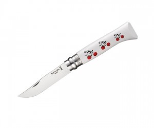 Нож складной Opinel Tradition TourDeFrance №08, 8,5 см, нерж. сталь, граб, белый