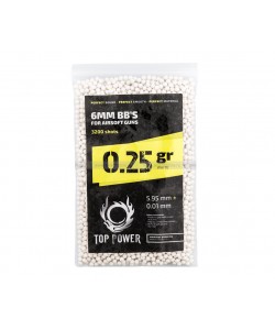 Шары для страйкбола Top Power Precision BB 0,25 г, 3200 штук (C525)