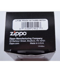 Чехол для зажигалки Zippo LPTBK из кожи, с петлей, черный