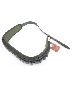 Патронташ Vektor открытый капроновый с газырями и ремнем, нат. кожа (П-46)