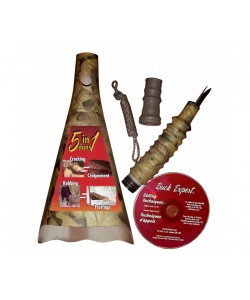 Манок Buck Expert на лося X-TREM с рупором (5 в 1) и обучающим CD, пластик, камуфляж