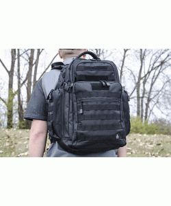 Рюкзак тактический UTG 2-Day Black, внешние карманы, 48x38x22,8 см (PVC-P248B)