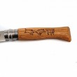 Нож складной Opinel Tradition Animalia №08, 8,5 см, рукоять дуб, рис. кабан - фото № 2