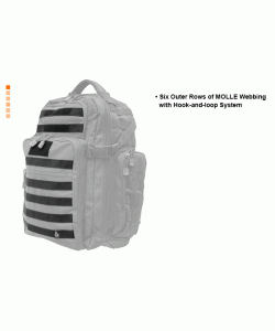 Рюкзак тактический UTG 2-Day Black, внешние карманы, 48x38x22,8 см (PVC-P248B)