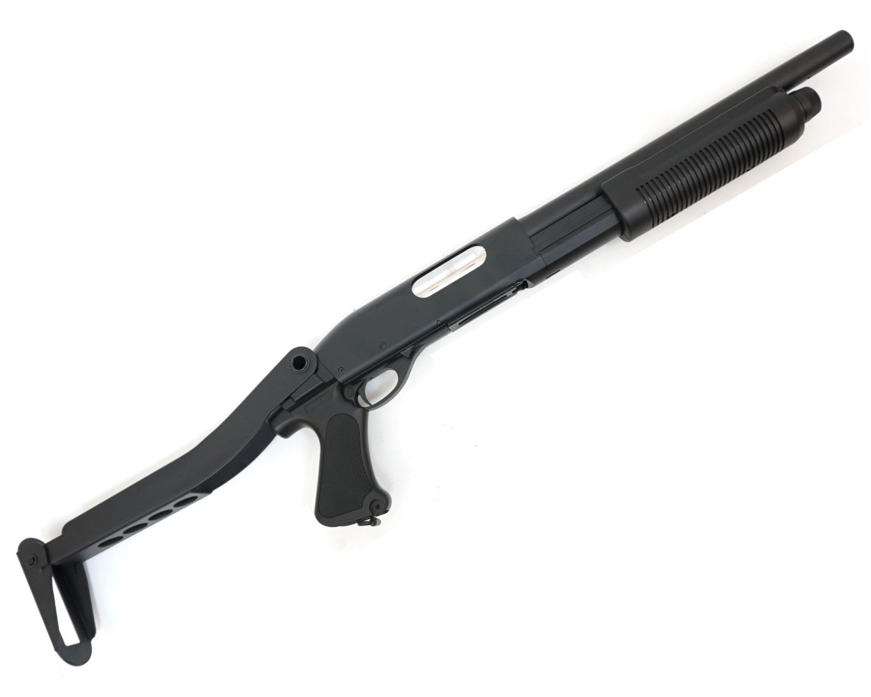 Страйкбольный дробовик Cyma Remington M870 Compact, скл. приклад, металл (CM.352M)