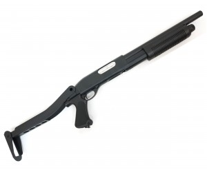 Страйкбольный дробовик Cyma Remington M870 Compact, скл. приклад, металл (CM.352M)