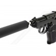 Страйкбольный пистолет WE Walther P38 GBB Black, с глушителем - фото № 8