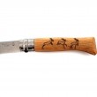 Нож складной Opinel Tradition Animalia №08, 8,5 см, рукоять дуб, рис. олень - фото № 2