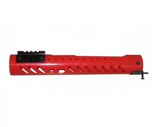 Тактическое цевье Малка круглое для установки на оружие тип Вепрь 12, 3 планки (4 шага), красное
