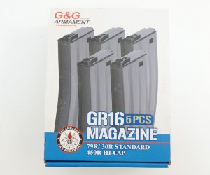 Магазин механический G&G для M4/M16, 79 шаров, Grey, 5 штук (G-08-112)