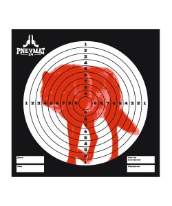 Мишени для пневматики Pnevmat24 «Волк», 140x140 мм (50 штук)