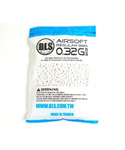 Шары для страйкбола BLS 0,32 г, 3100 штук (1 кг, белые) 1KG-P32