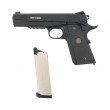 Страйкбольный пистолет KJW KP-07 Colt M1911 M.E.U. Gas GBB Black - фото № 5