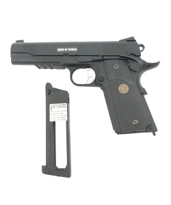 Страйкбольный пистолет KJW KP-07 Colt M1911 M.E.U. CO₂ GBB Black