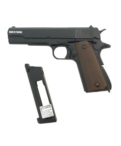 Страйкбольный пистолет KJW Colt M1911A1 CO₂ GBB Black