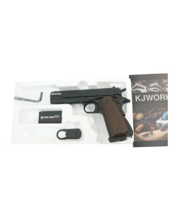 Страйкбольный пистолет KJW Colt M1911A1 CO₂ GBB Black